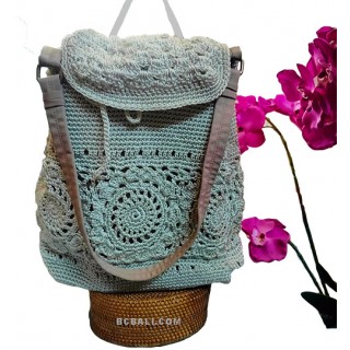 Cotton Handwoven Fashion Woman Backpack Style